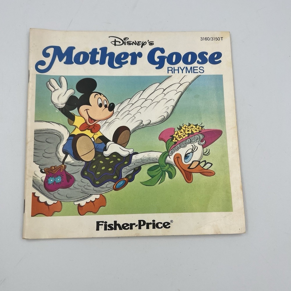Vintage Fisher Price Disney Mother Goose Rhymes 24 Page Read-Along Book NO Tape